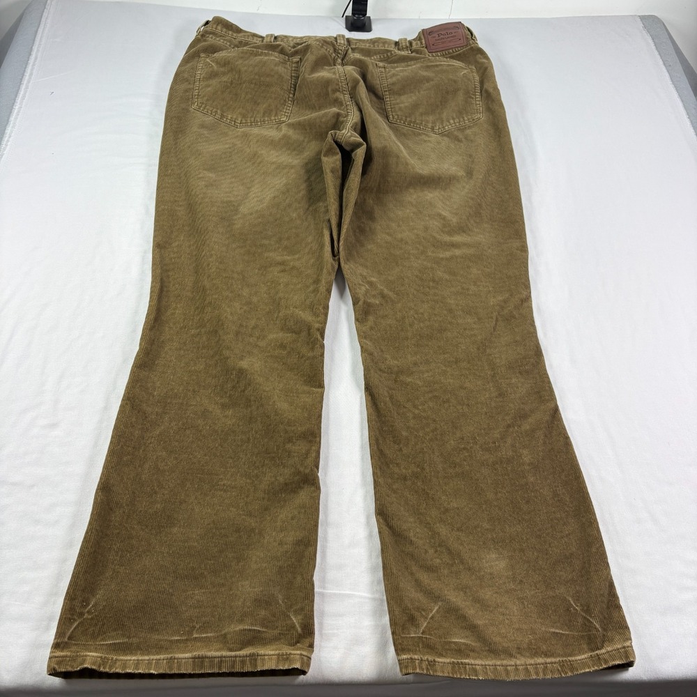 Polo Ralph Lauren Corduroy Pants Mens 42x32 Brown 750 Bootcut Chino - Picture 10 of 12